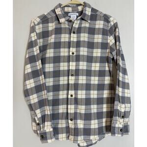 Tommy Bahama Youth XXL (16) Long Sleeve Button Front Plaid Cotton Flannel Shirt